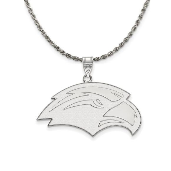 Sterling Silver Southern Miss Large Pendant Necklace - 22...